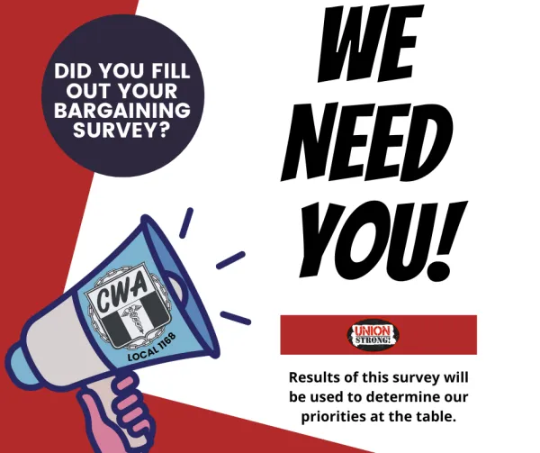 We need your input! | CWA Local 1168