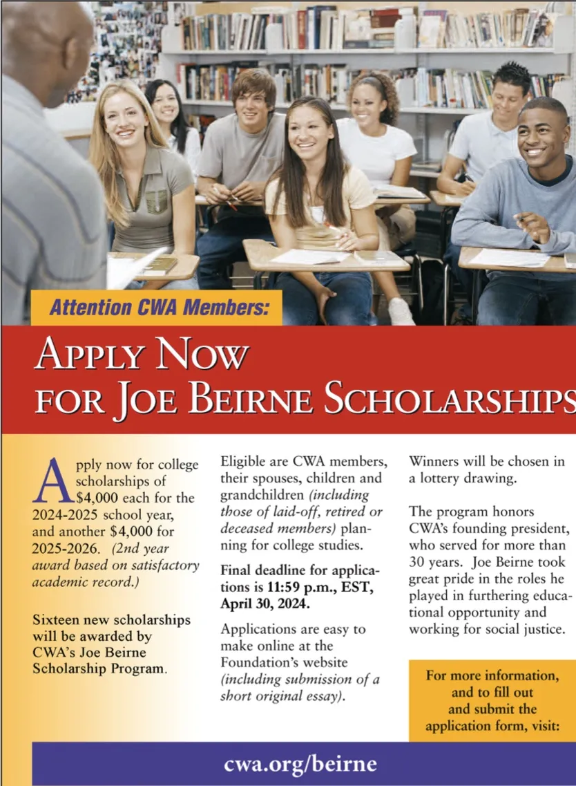 Joe Beirne Scholarship Poster