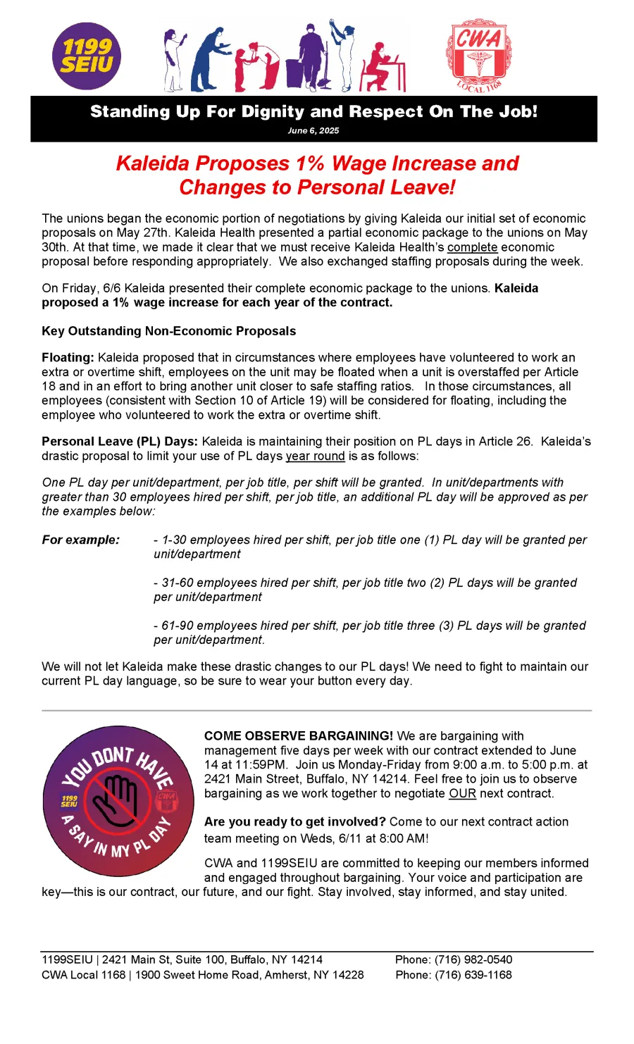 KH Bargaining Update 14