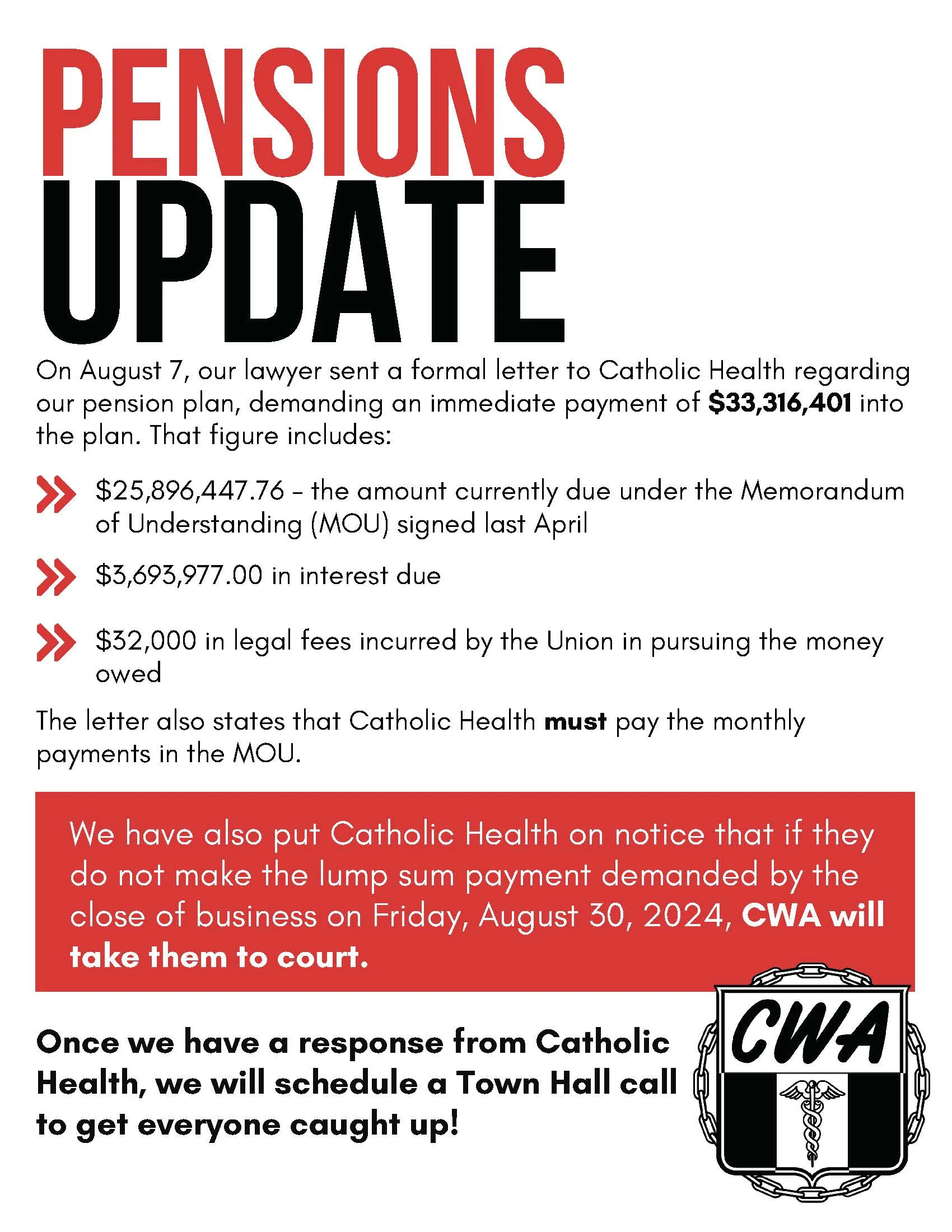CHS Pension Update