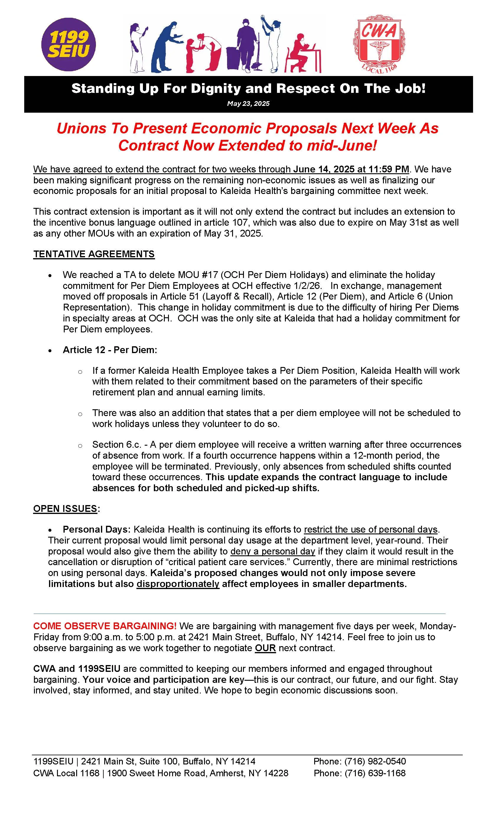 KH Bargaining Update 12
