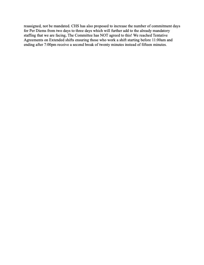 CHS Bargaining Update 11.2