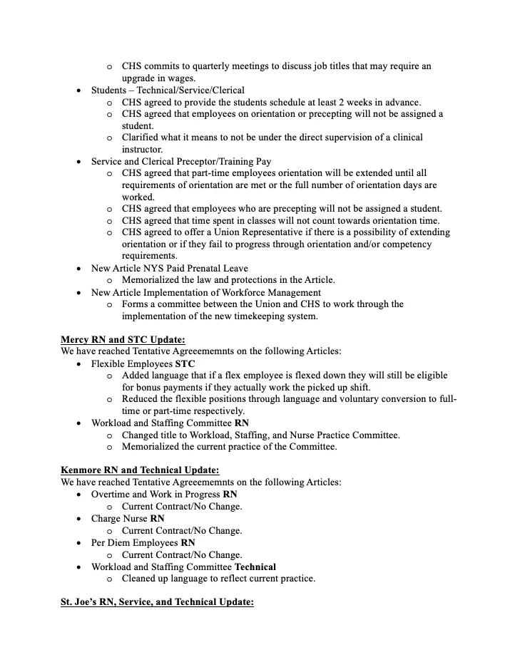 CHS Bargaining Update 13.2